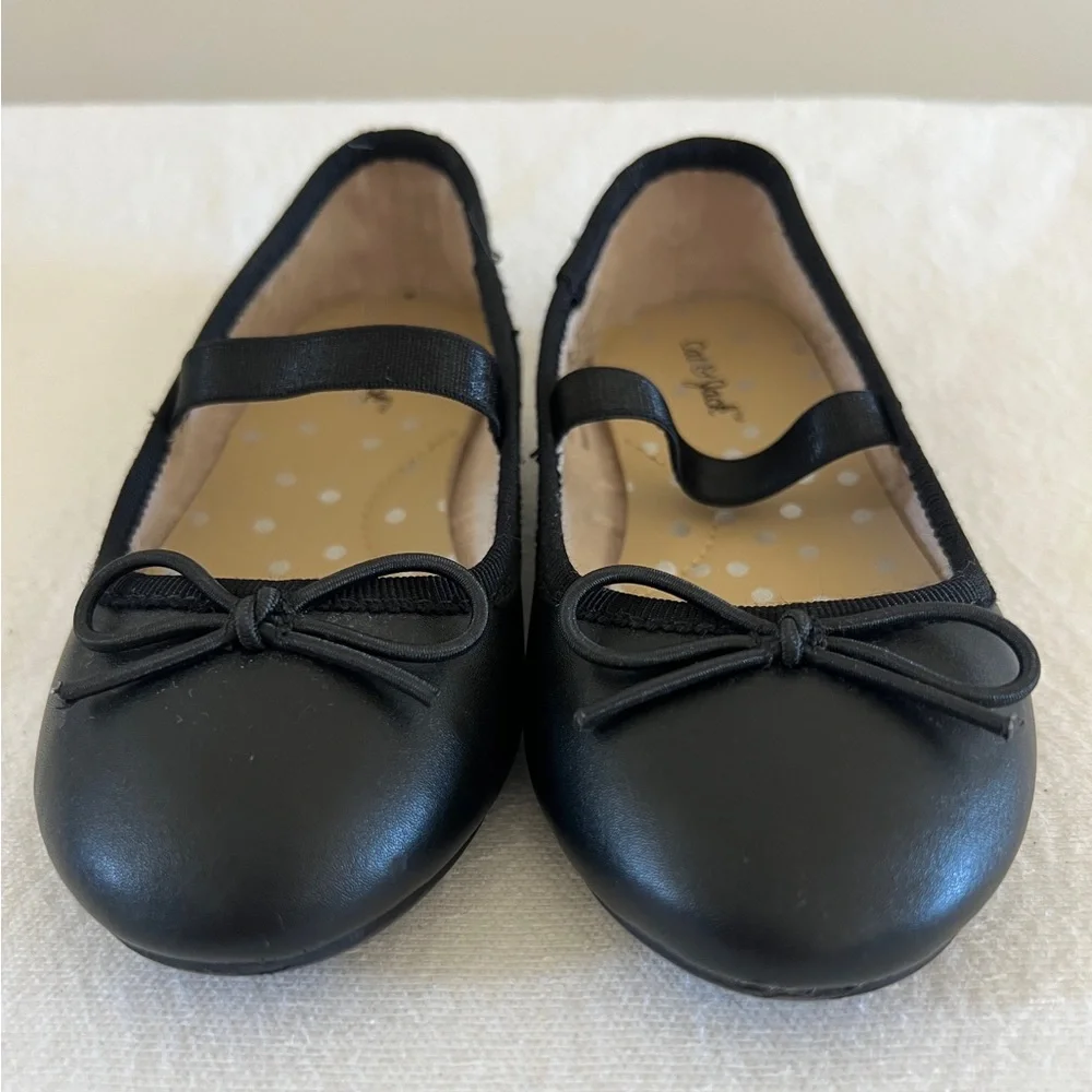 Cat & Jack Black Kids Dress Shoes with Bow